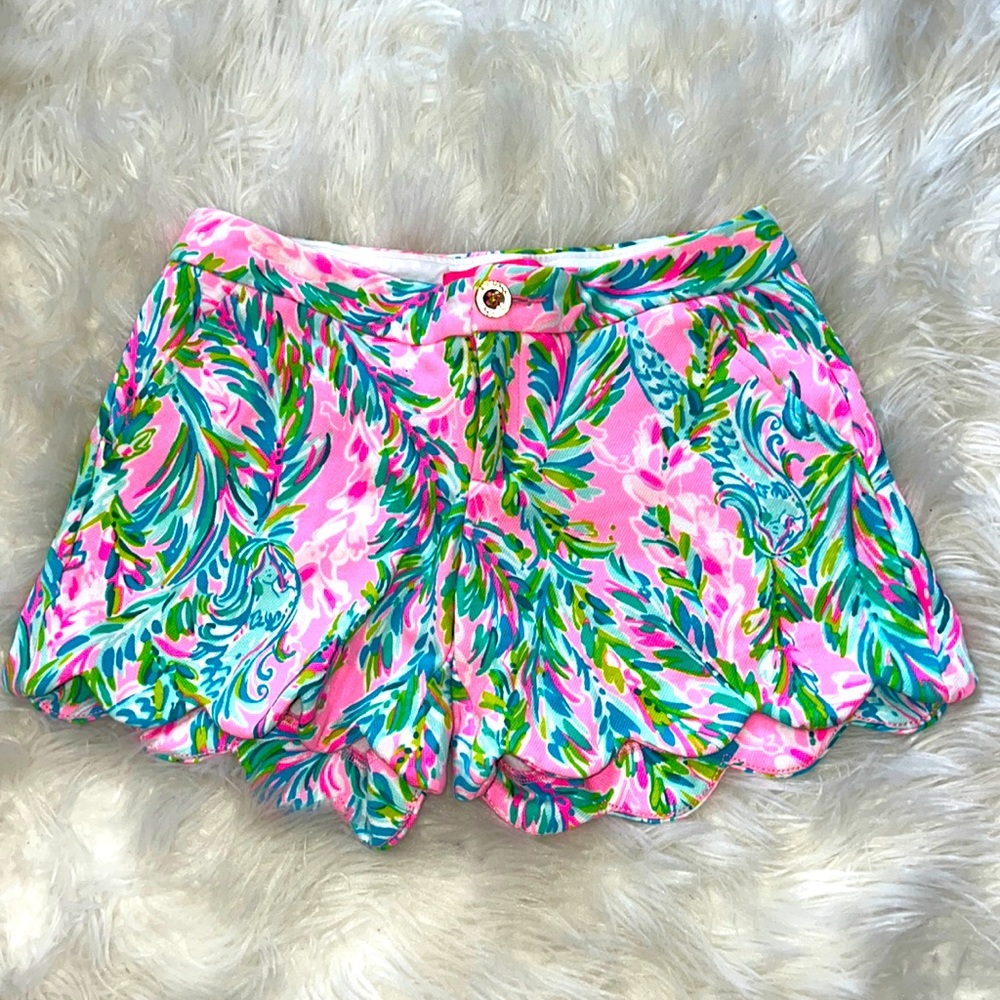 Unicorn of the sea Lilly Pulitzer knit buttercup shorts size 00